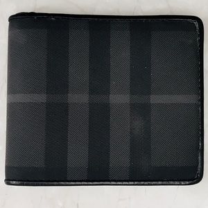 Burberry Men’s Bifold Charcoal Check Wallet